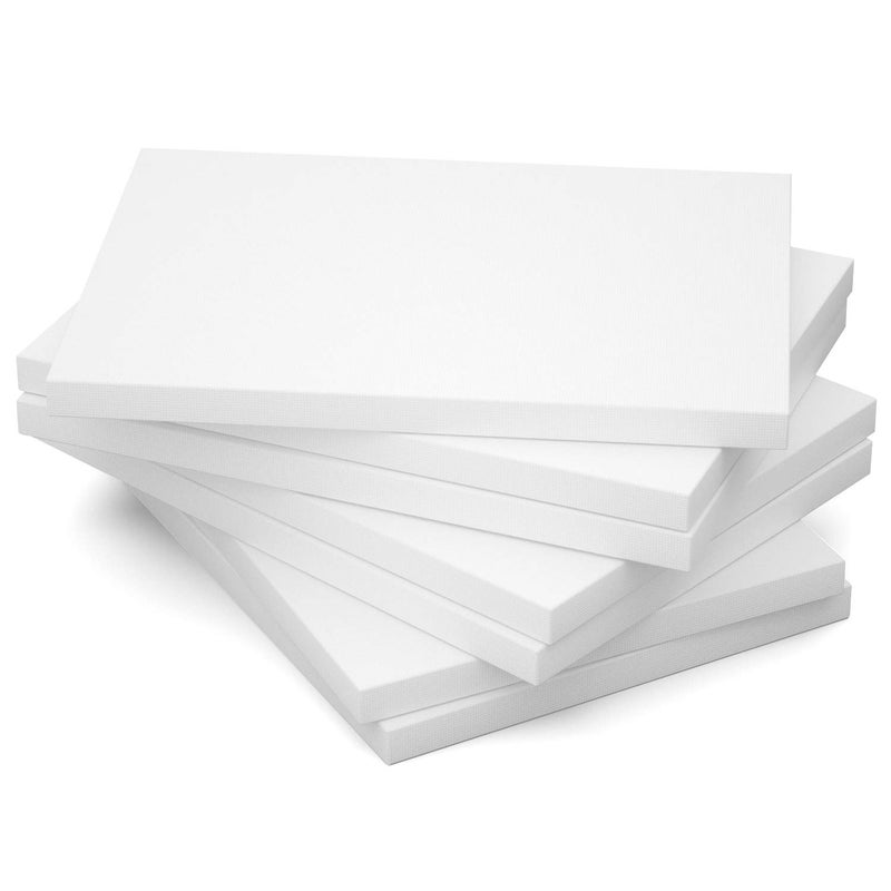 GOTIDEAL Stretched Canvas, 11x14 Inch Set of 7, Primed White - 100% Cotton Artist Canvas Boards for Painting, Acrylic Pouring, Oil Paint Dry & Wet Art Media - Image 3